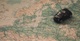 auto op wereldkaart